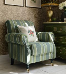 Szepviz Stripe Room Fabric - Green