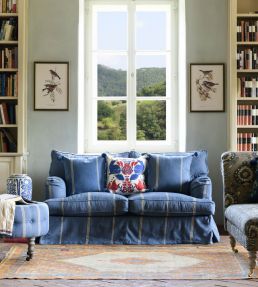 Katalin Stripe Room Fabric - Blue