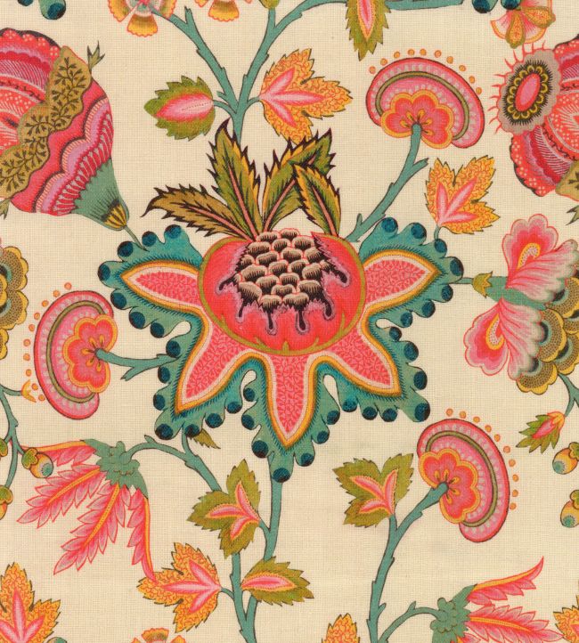 Midsummer Floral Fabric - Pink