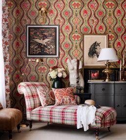 Sullivan Plaid Room Fabric - Red