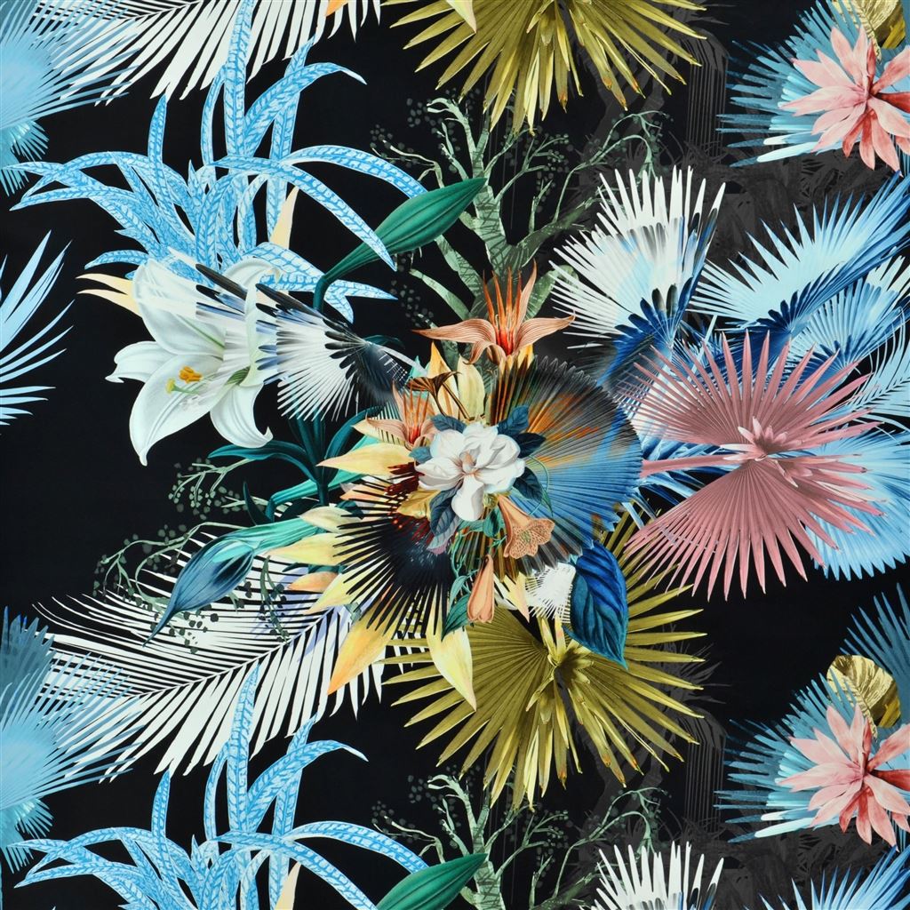 Oiseau De Bengale Fabric - Blue