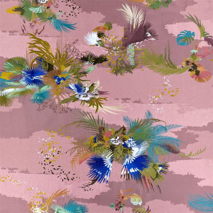 Oiseau Fleur Bourgeon Fabric - Pink