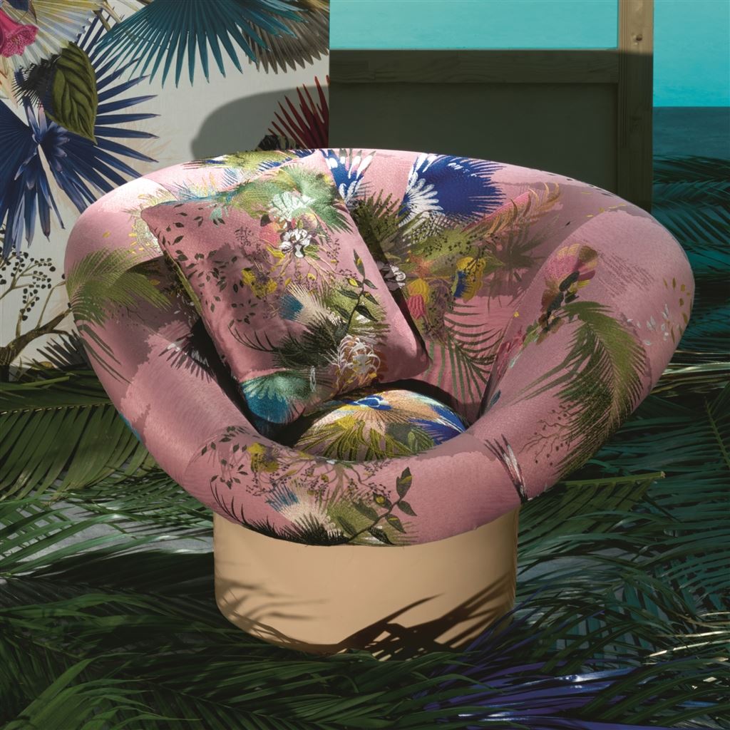 Oiseau Fleur Bourgeon Room Fabric - Pink