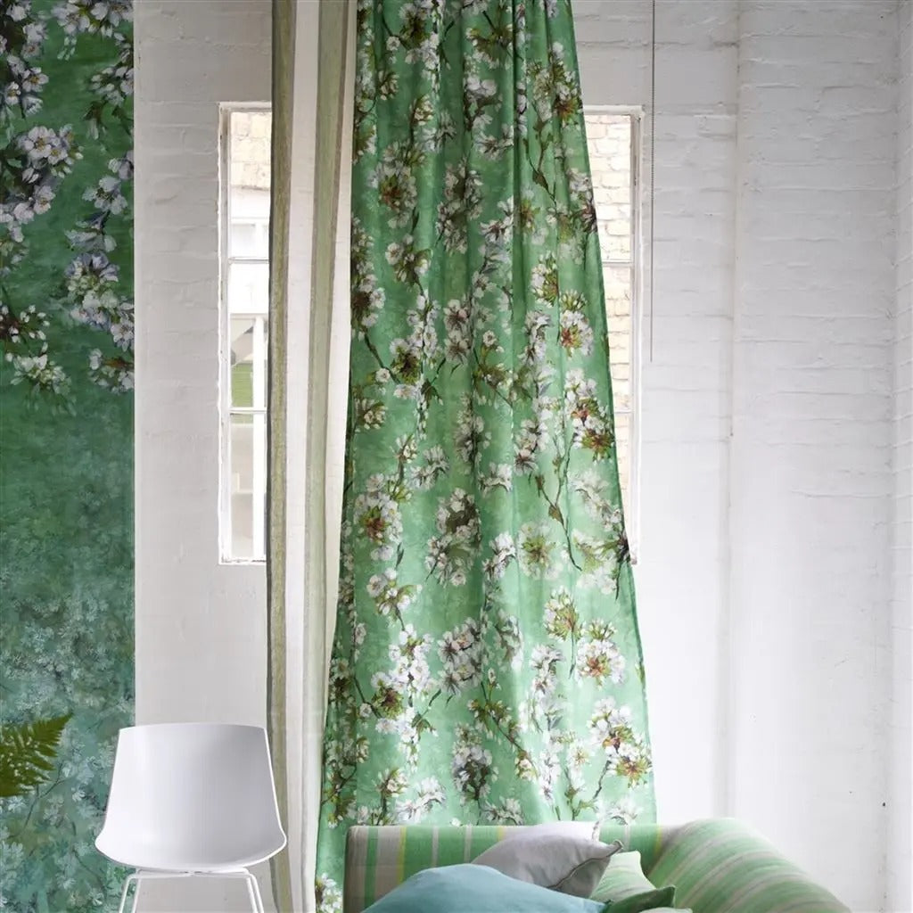 Fleur D Assam Room Fabric - Green