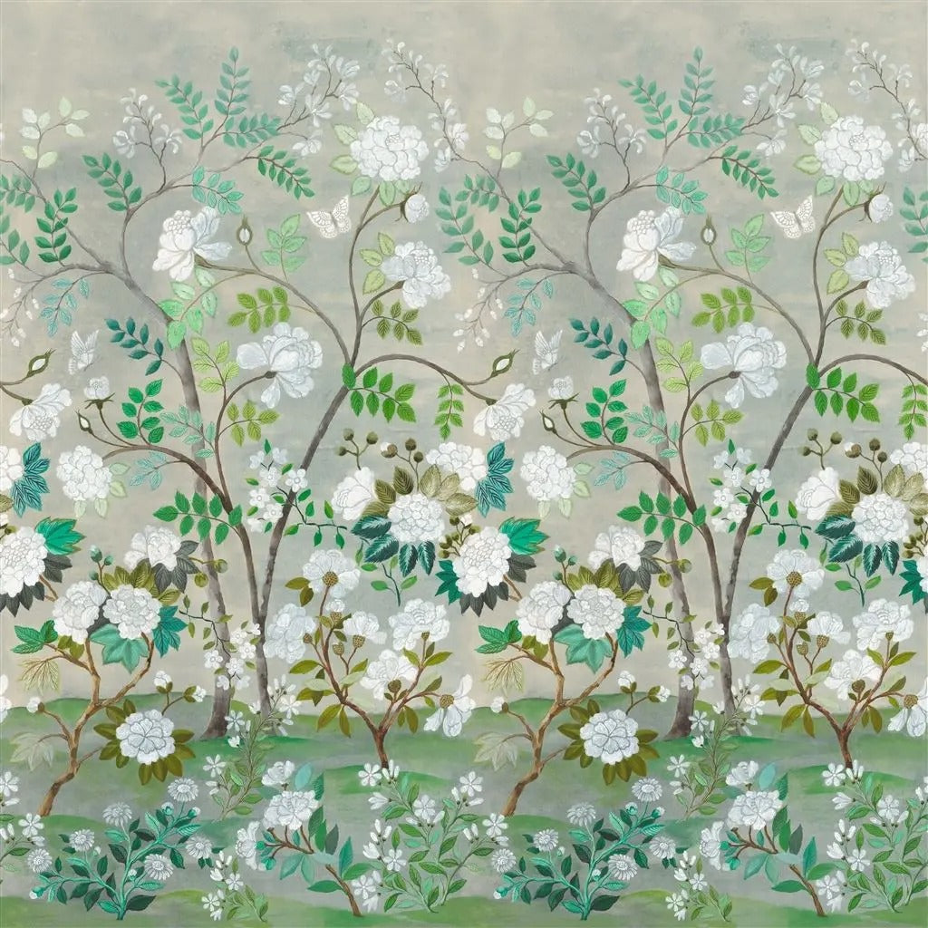 Fleur Orientale Fabric - Green