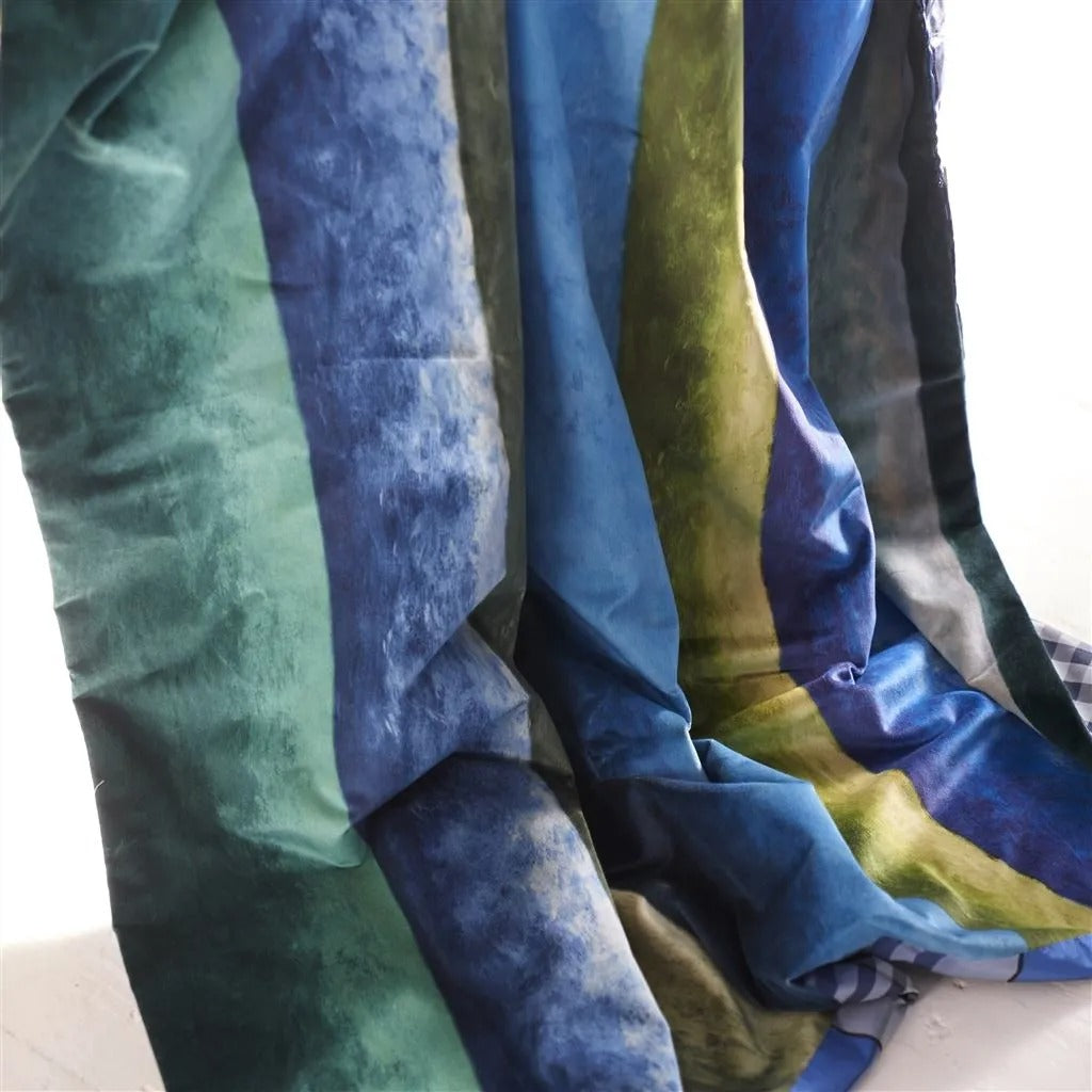 Rayure Chinoise Room Fabric 3 - Blue