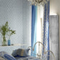 Pergola Trellis Fabric Room - Blue 