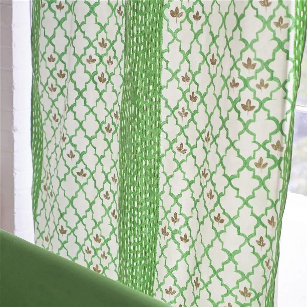Pergola Trellis Room Fabric 3 - Green