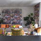 Tapestry Flower Room Fabric 3 - Gray