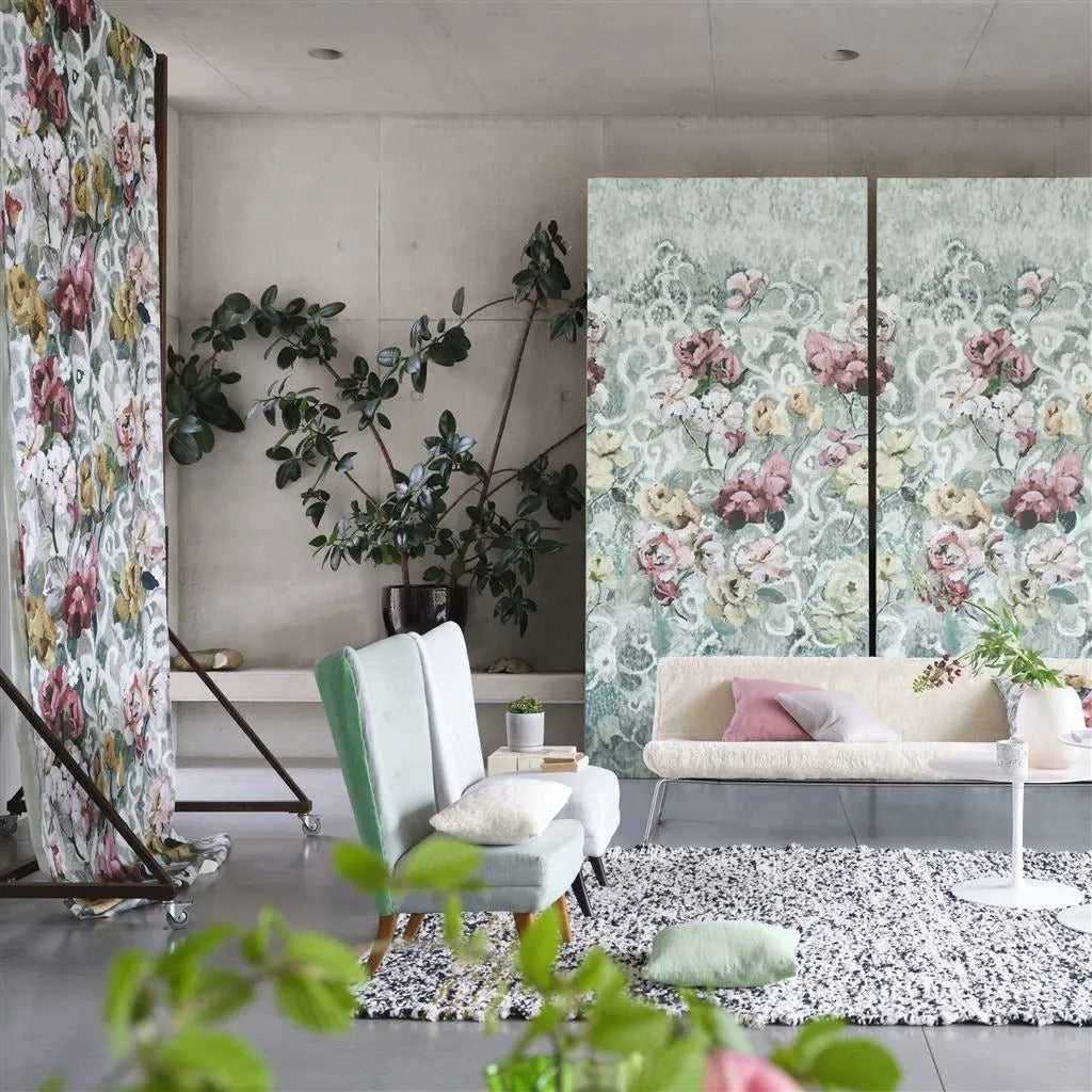 Tapestry Flower Room Fabric 4 - Multicolor 