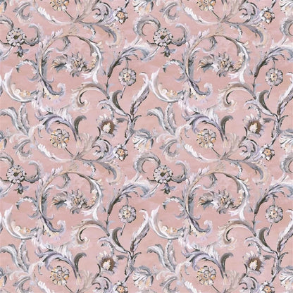 Myrtle Damask Fabric - Pink 