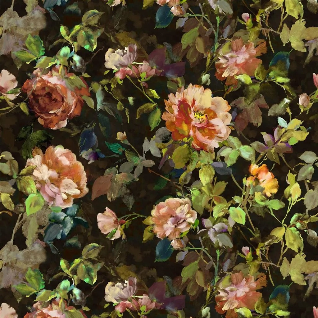 Gertrude Rose Fabric - Multicolor