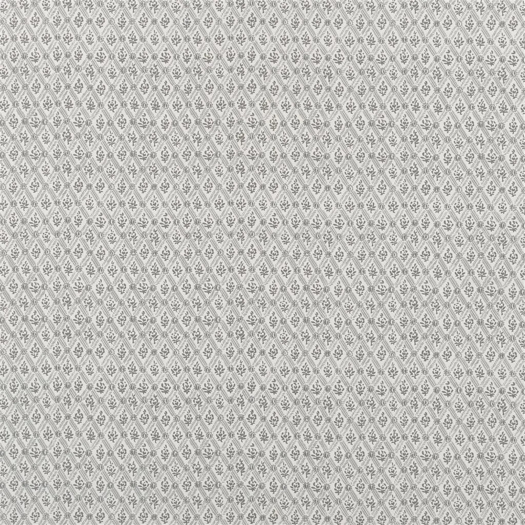 St John Street Trellis Fabric - Gray 