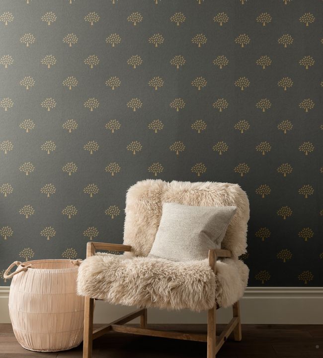 Grand Mulberry Tree Room Wallpaper - Gray