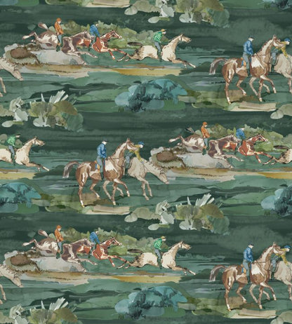 Morning Gallop Wallpaper - Green