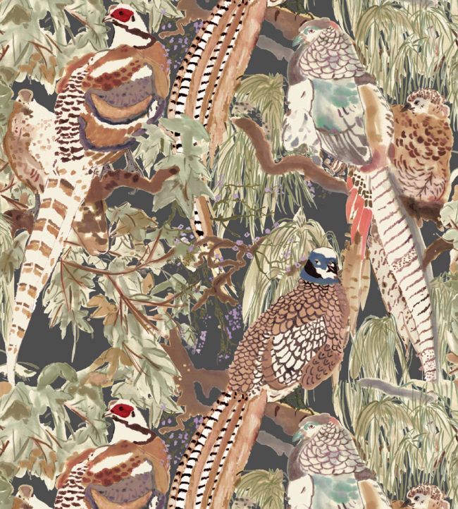 Game Birds Wallpaper - Brown