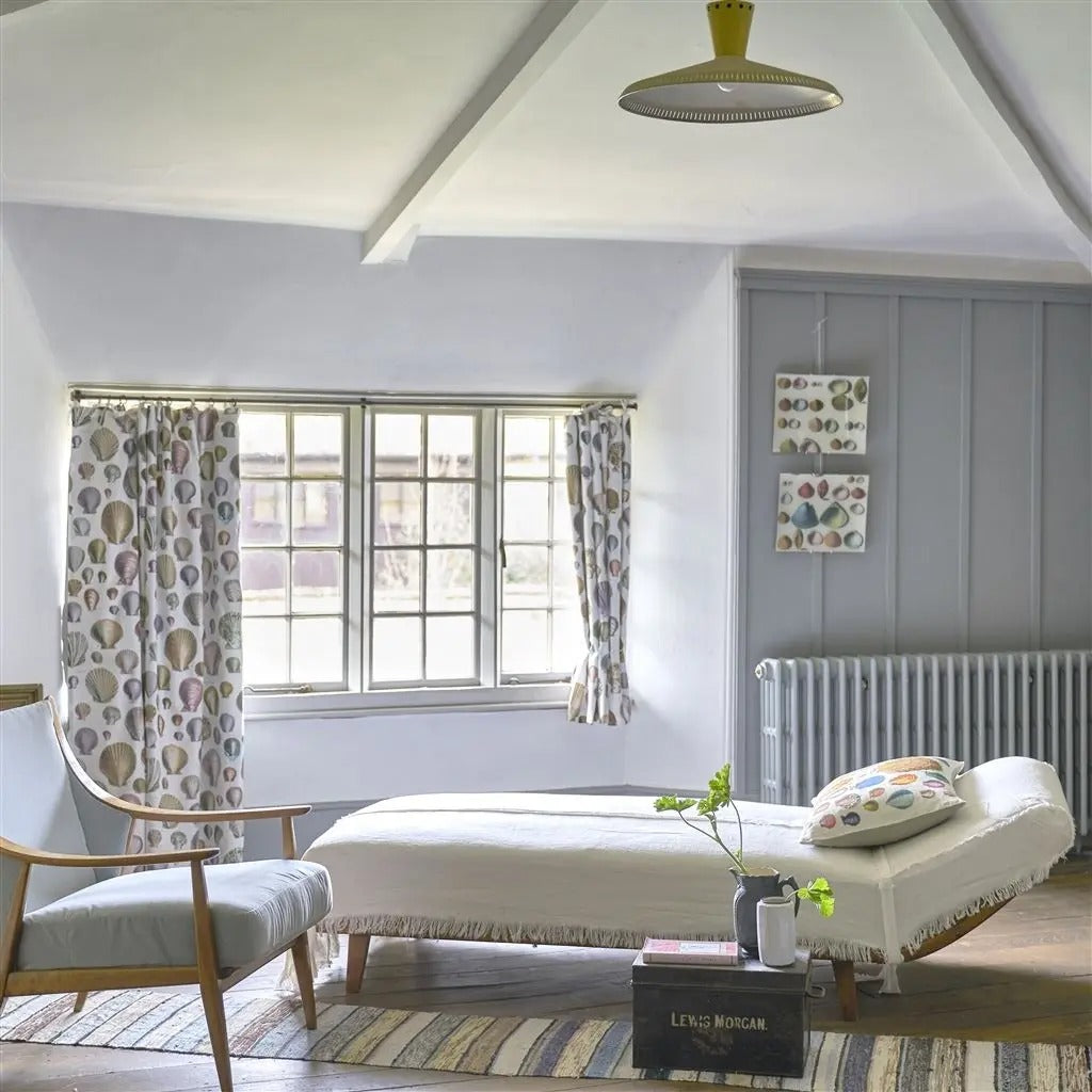 Captain Thomas Browns Shells Room Fabric 2 - Gray