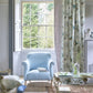 Chimney Swallows Room Fabric - Blue