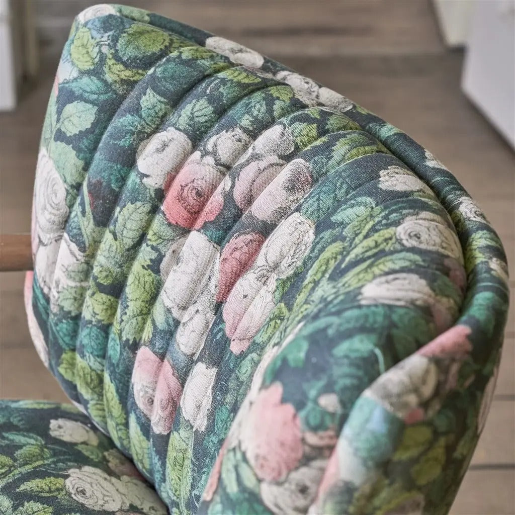 Rose Mosaic Forest Room Fabric 3 - Green