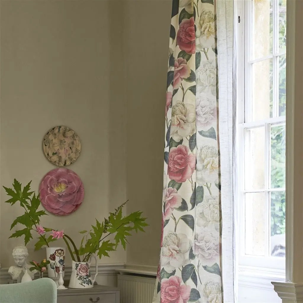 Camellia Folly Room Fabric - Pink