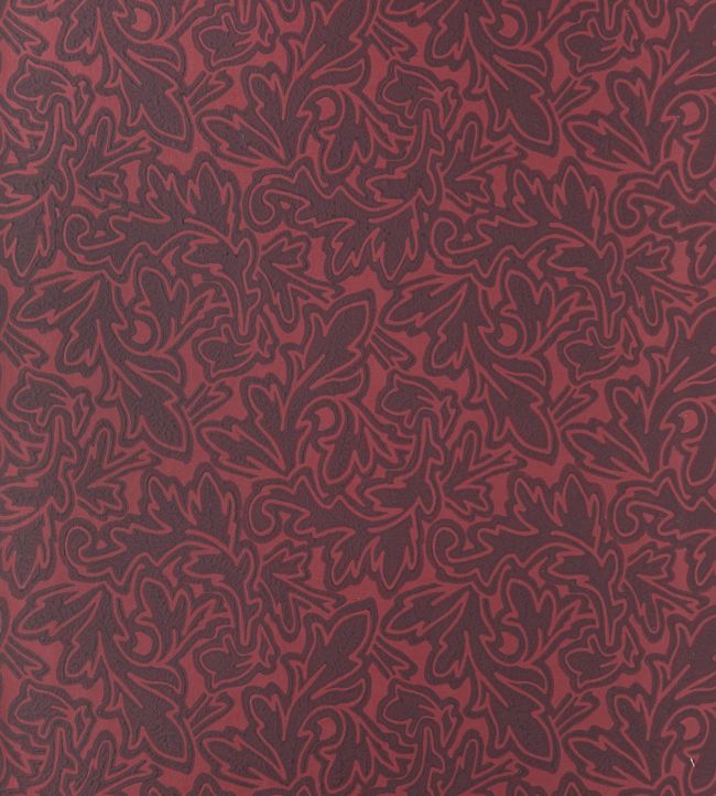 Feuille Wallpaper - Red - 4904 - Farrow & Ball