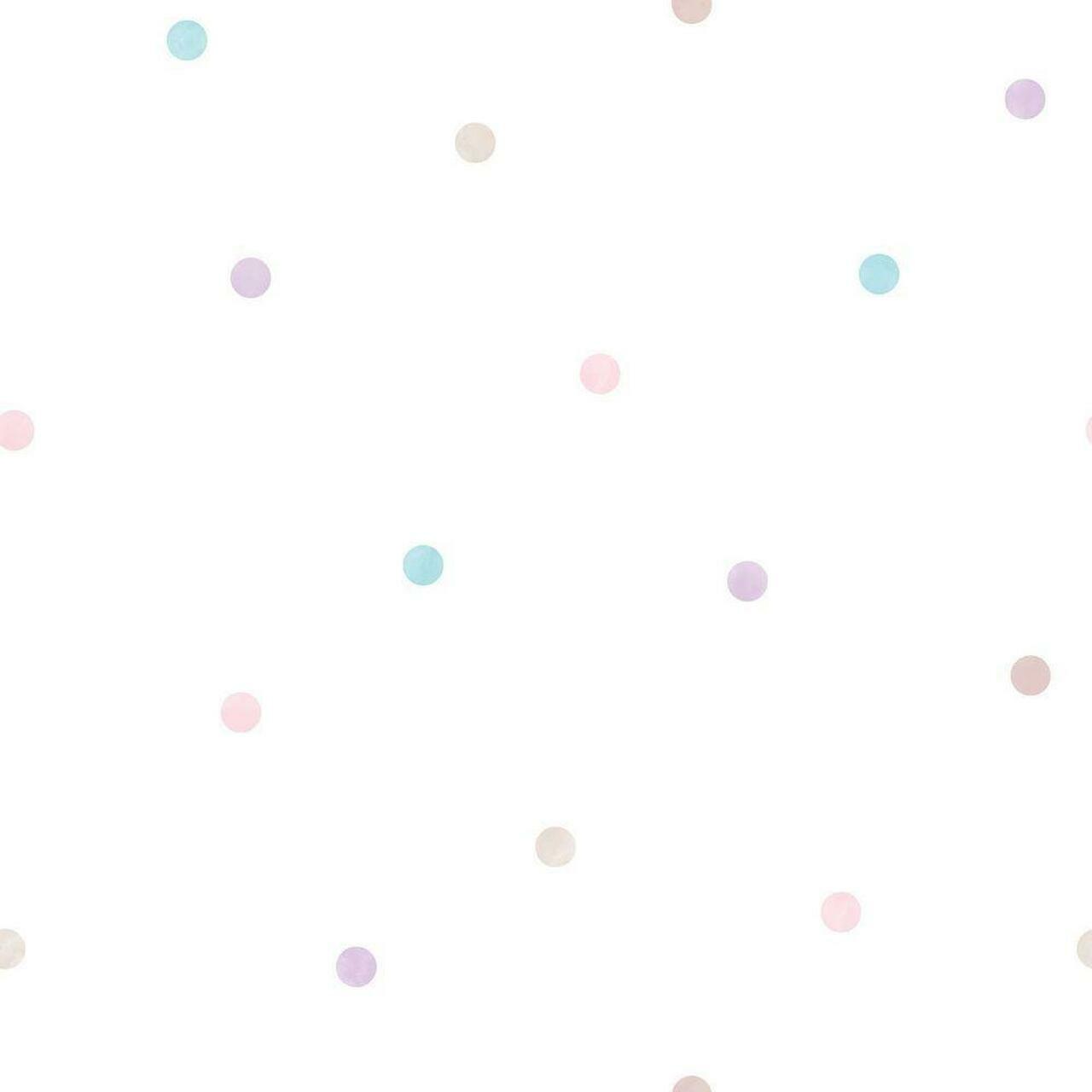 Just 4 Kids 2 Dot Nursey Wallpaper - Pink