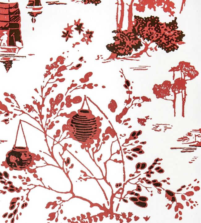 Villa Erba Wallpaper - Red 