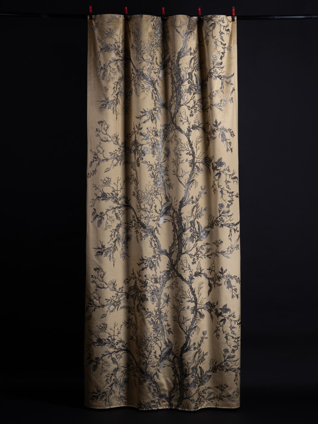 Golden Oriole Room Velvet Fabric 2 - Green