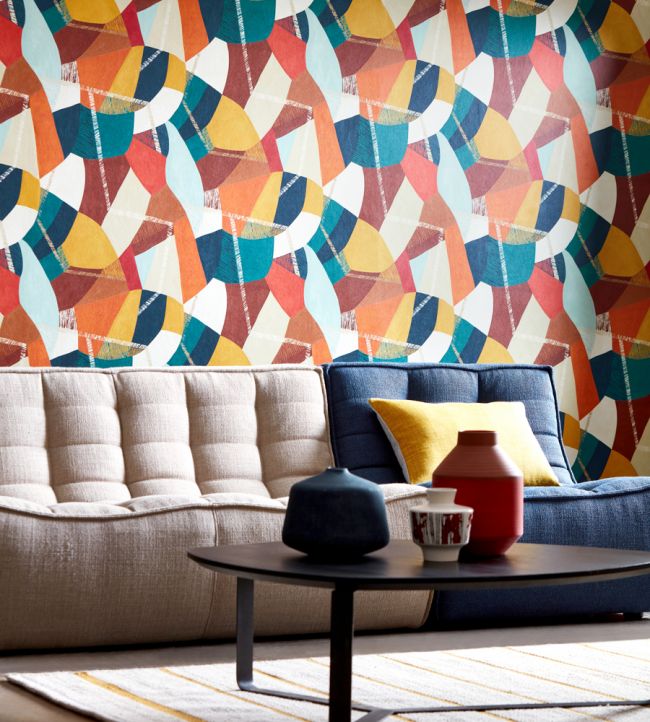 Abstract Geo Room Wallpaper 2 - Multicolor