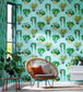 Houseplant Room Wallpaper - Green