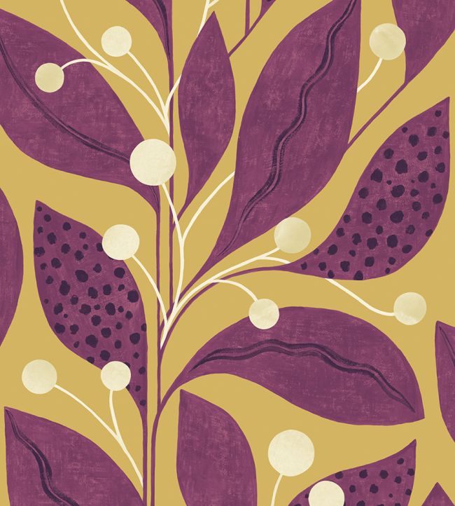 Berry Dot Wallpaper - Purple