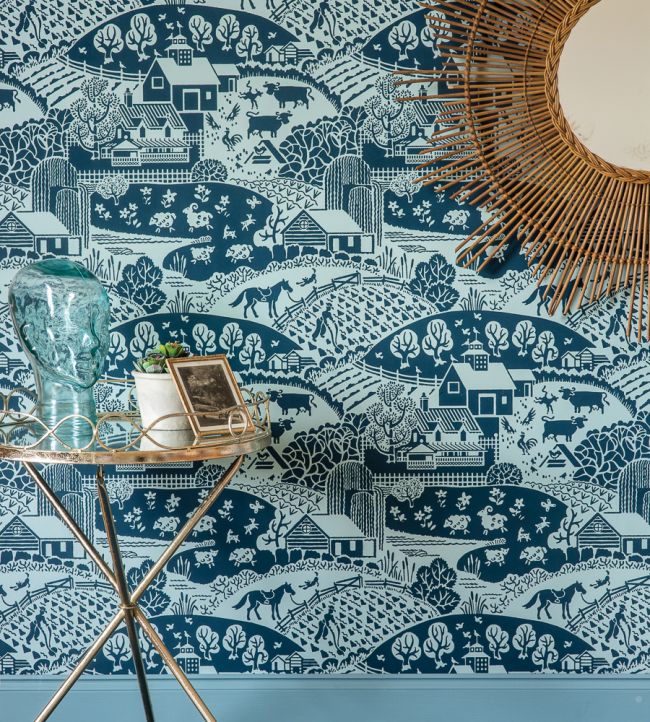 Gable Wallpaper - Hague Blue - 5405 - Farrow & Ball