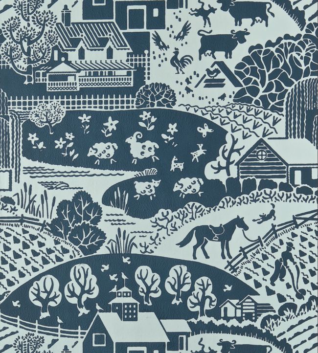 Gable Wallpaper - Hague Blue - 5405 - Farrow & Ball