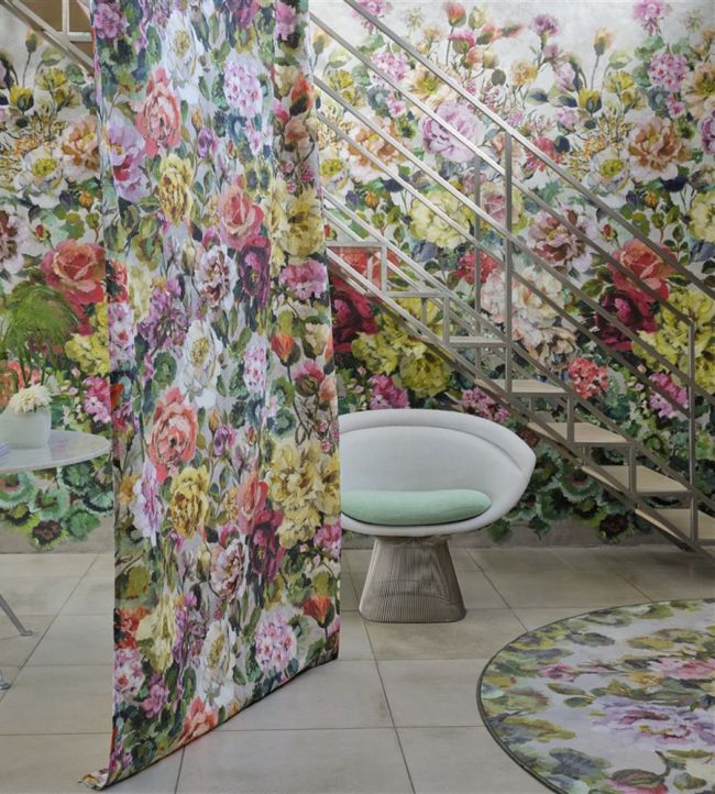 Grandiflora Rose Wallpaper - Dusk - PDG1123/01 - Designers Guild