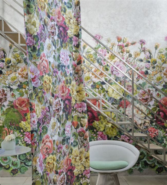 Grandiflora Rose Wallpaper - Dusk - PDG1123/01 - Designers Guild