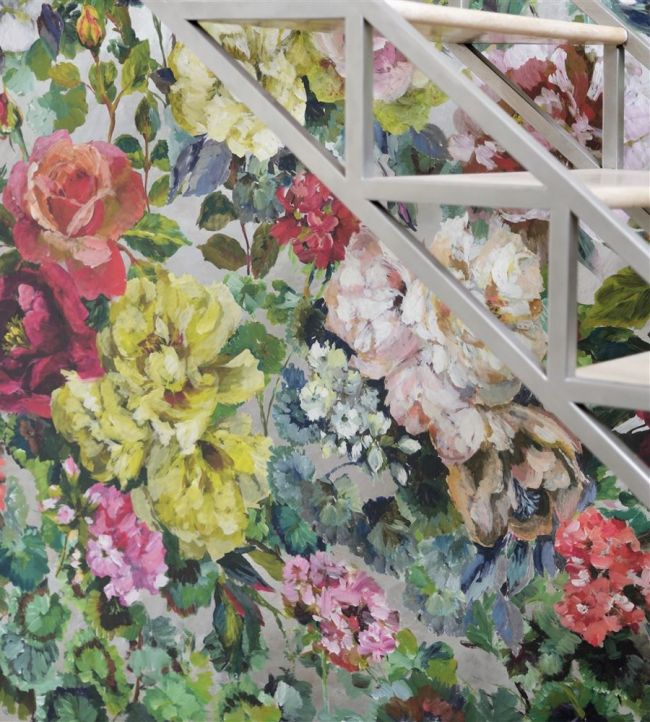 Grandiflora Rose Wallpaper - Dusk - PDG1123/01 - Designers Guild