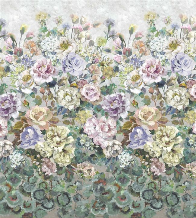 Grandiflora Rose Wallpaper - Heather - PDG1123/02 - Designers Guild