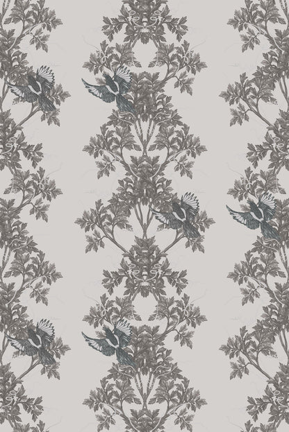 Two In A Bush Wallpaper - Gray
