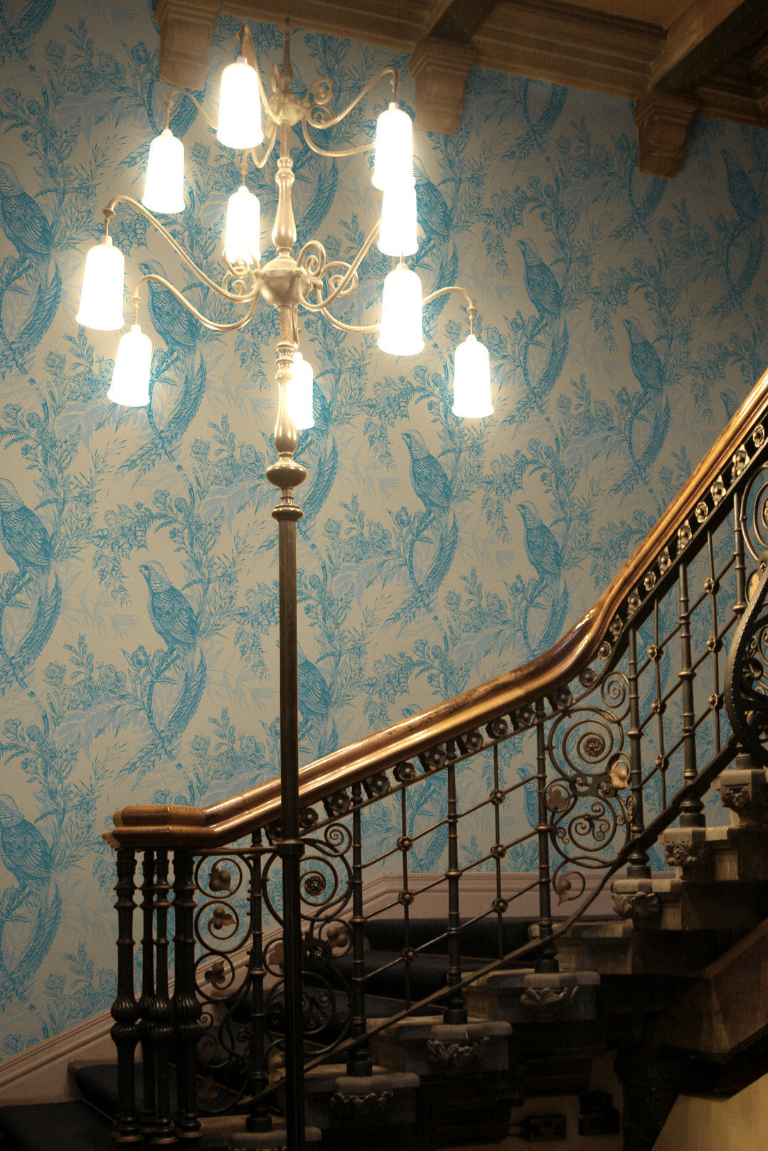 Pheasant Room Wallpaper 2 - Blue