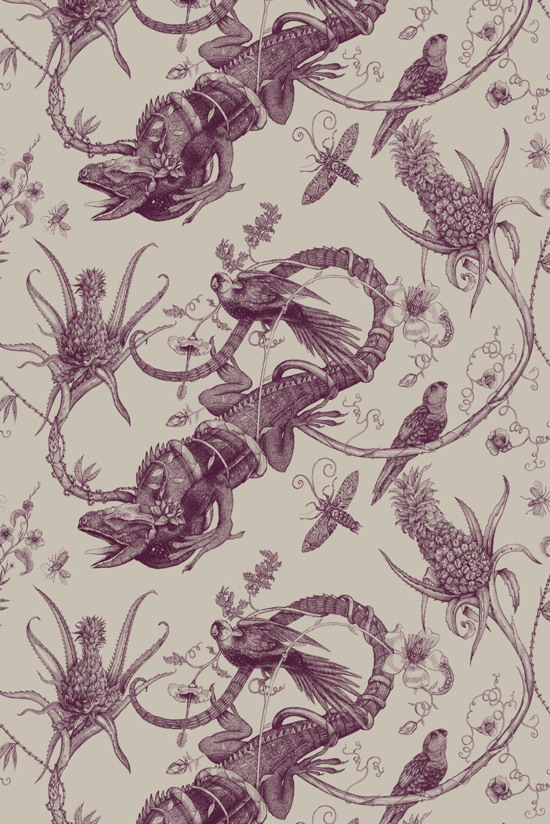 Iguana Fabric - Purple