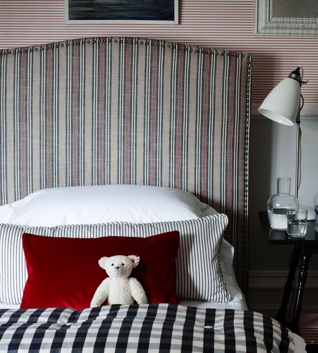 Jura Stripe Fabric - Black