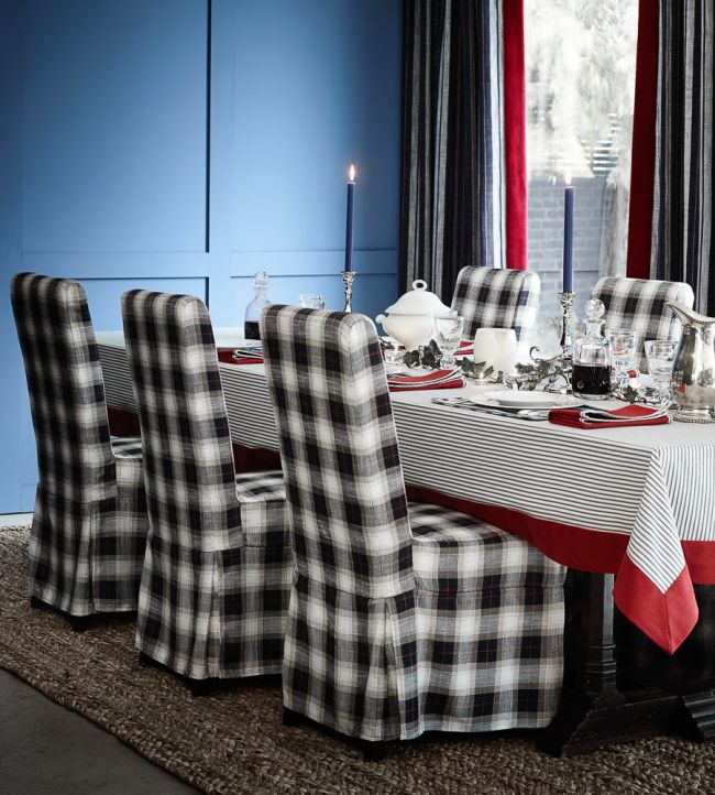 Kintyre Check Room Fabric - Blue