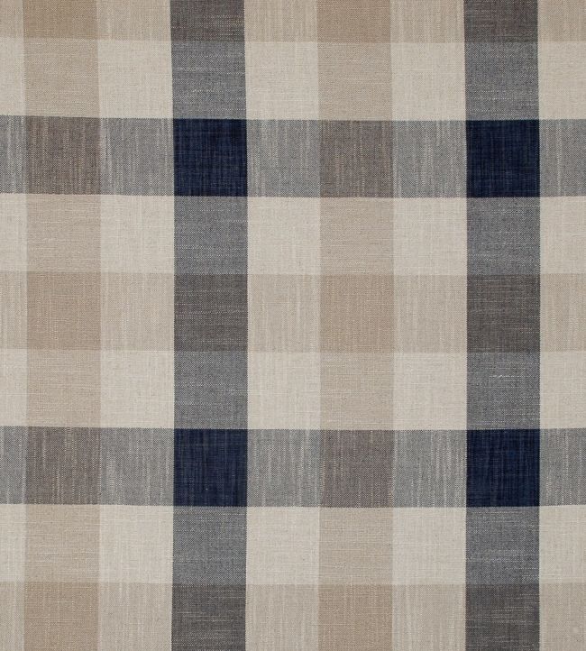 Oban Check Fabric - Blue