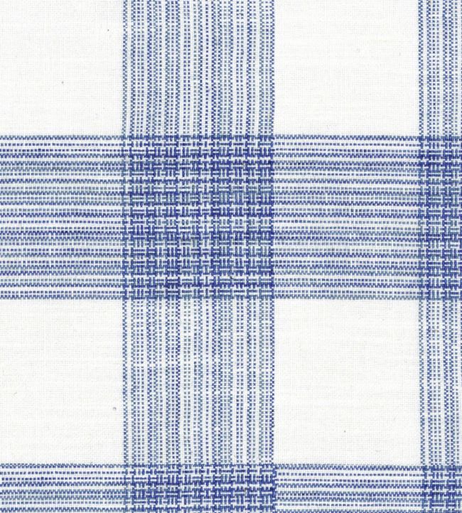 Hemsby Check Fabric - Blue