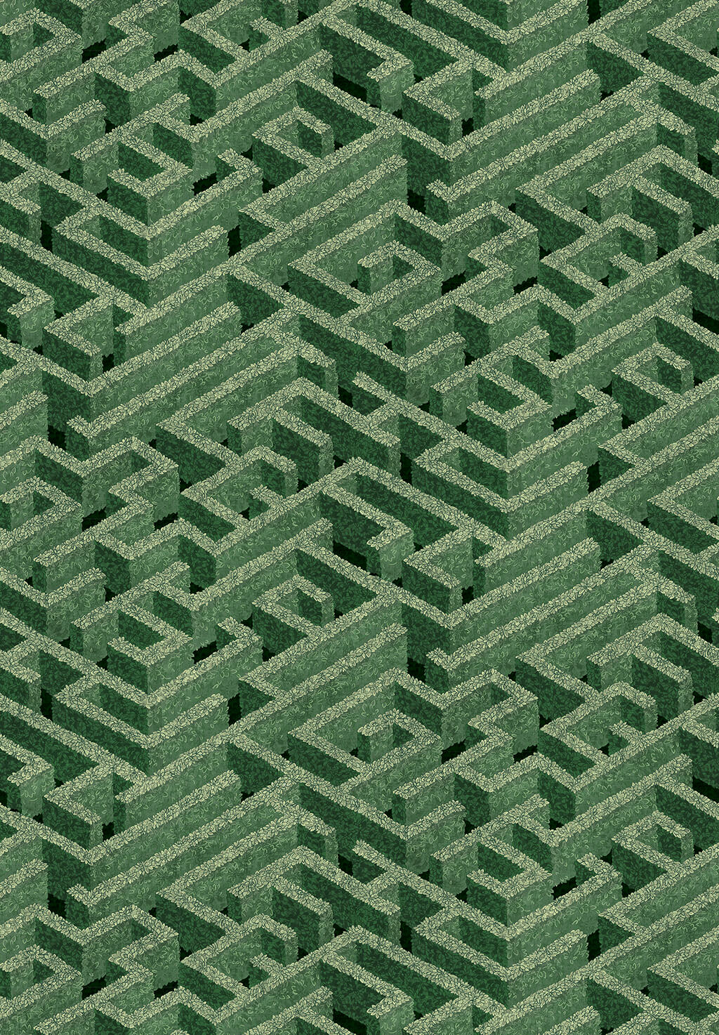 Labyrinth Room Wallpaper 2 - Green