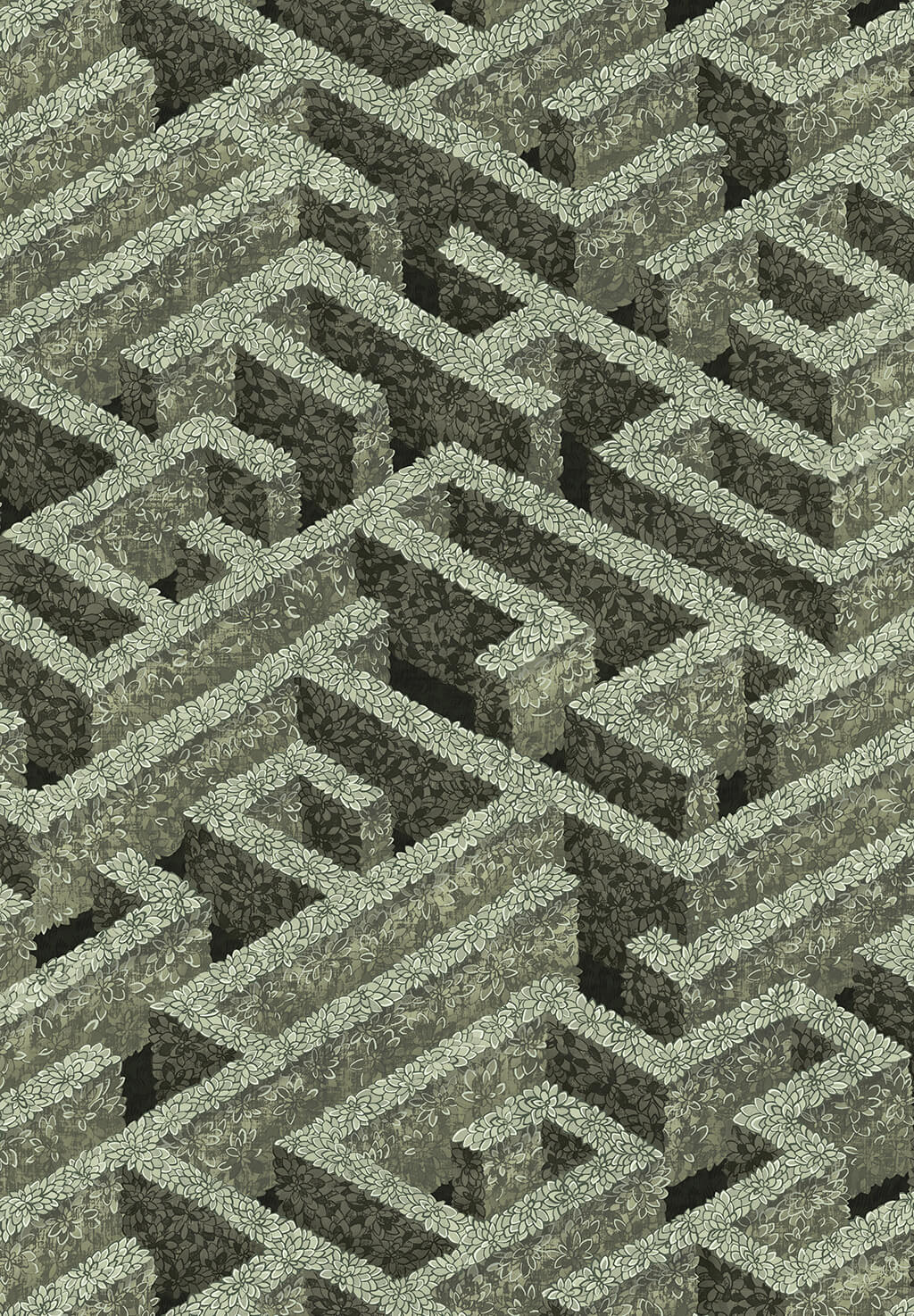 Labyrinth Wallpaper - Gray