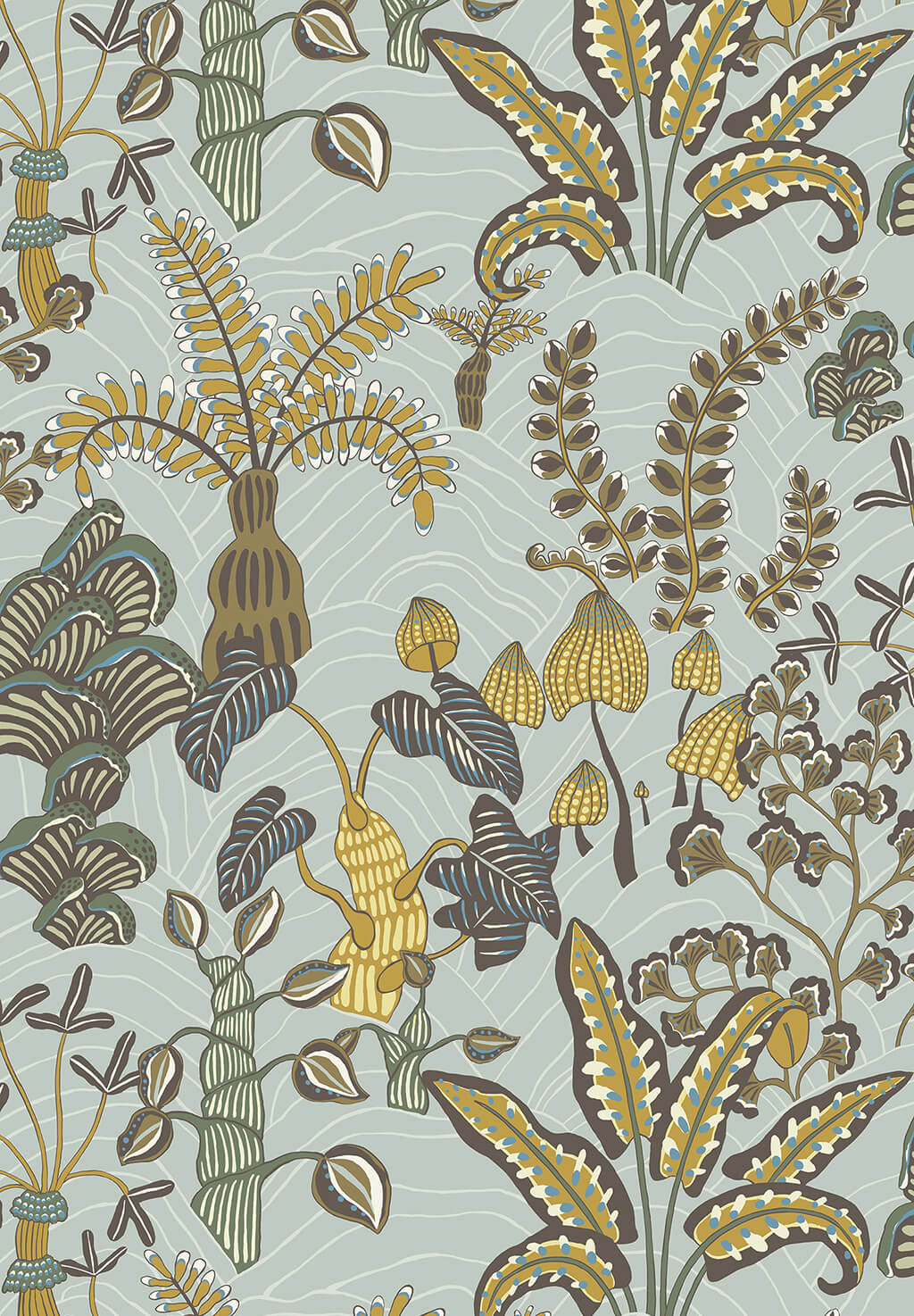 Woodland Floor Wallpaper | Celadon and Lemon