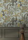 Woodland Floor Room Wallpaper | Celadon and Lemon