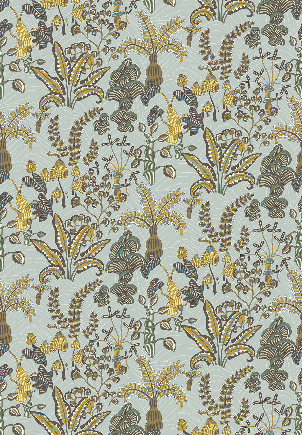 Woodland Floor Wallpaper | Celadon and Lemon