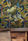Palm Grove Room Wallpaper | Navy and Olive